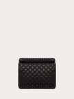 Black Nappa Leather Medium Rockstudt Spike Bag