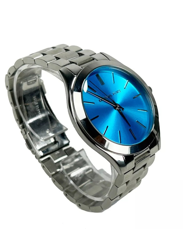 Slim Runway Stainless Steel Watch Blue Silver MK3292 NO BOX