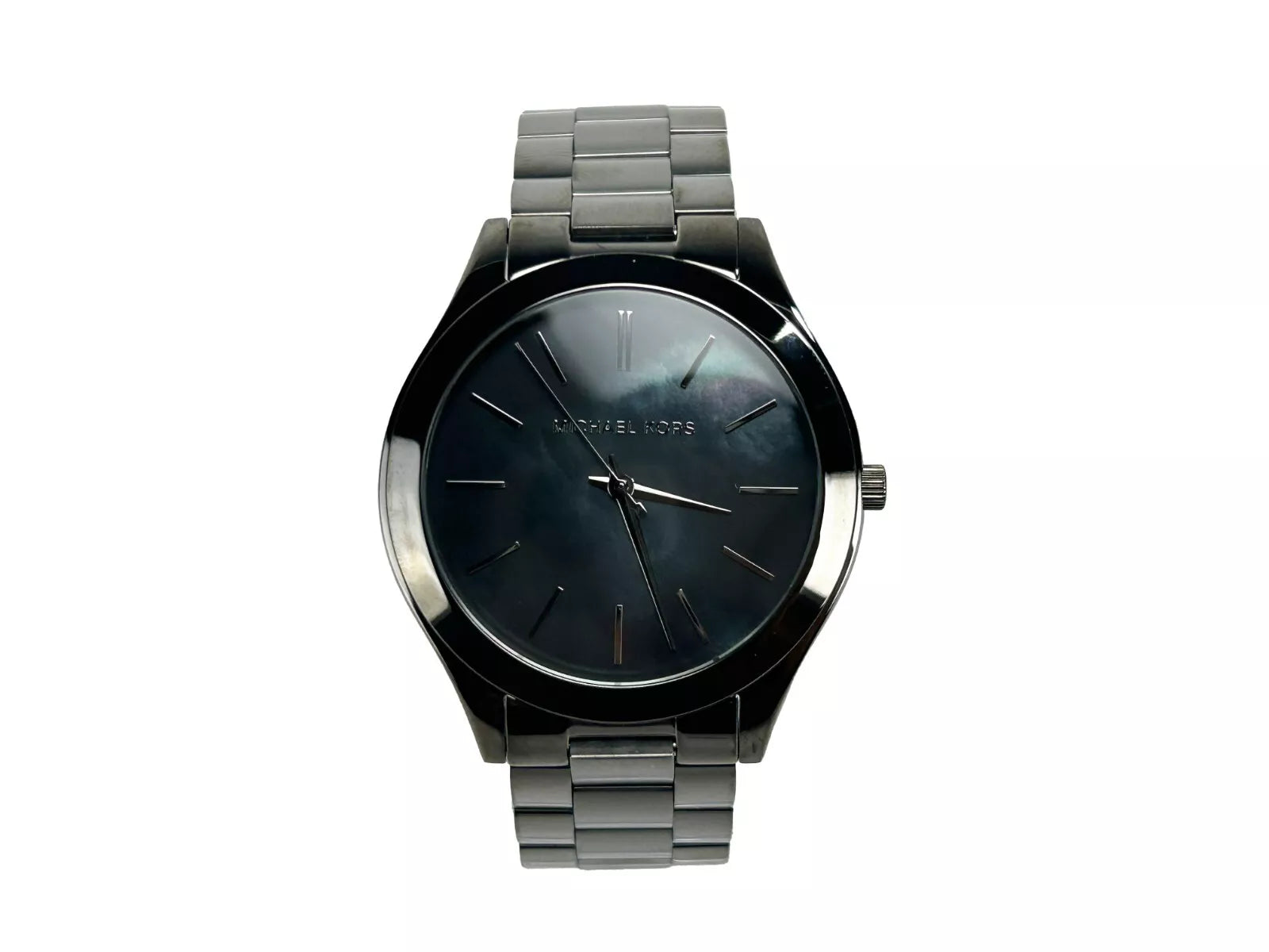 Slim Runway Gun Metal Stainless Steel Watch MK3413 NO BOX