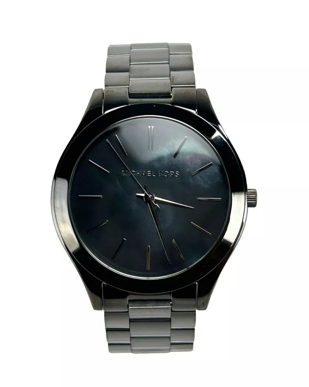 Slim Runway Gun Metal Stainless Steel Watch MK3413 NO BOX