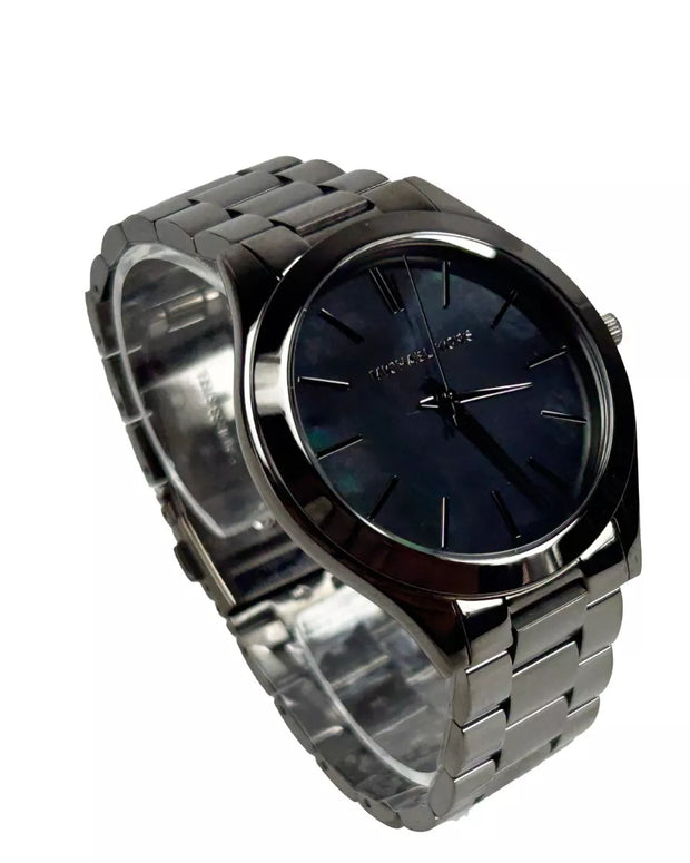 Slim Runway Gun Metal Stainless Steel Watch MK3413 NO BOX