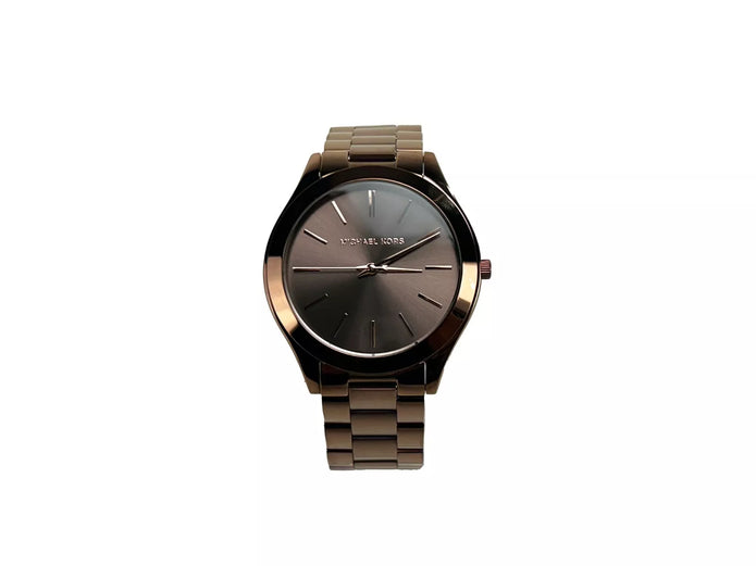 Slim Runway Brown Stainless Steel Watch MK3418 NO BOX