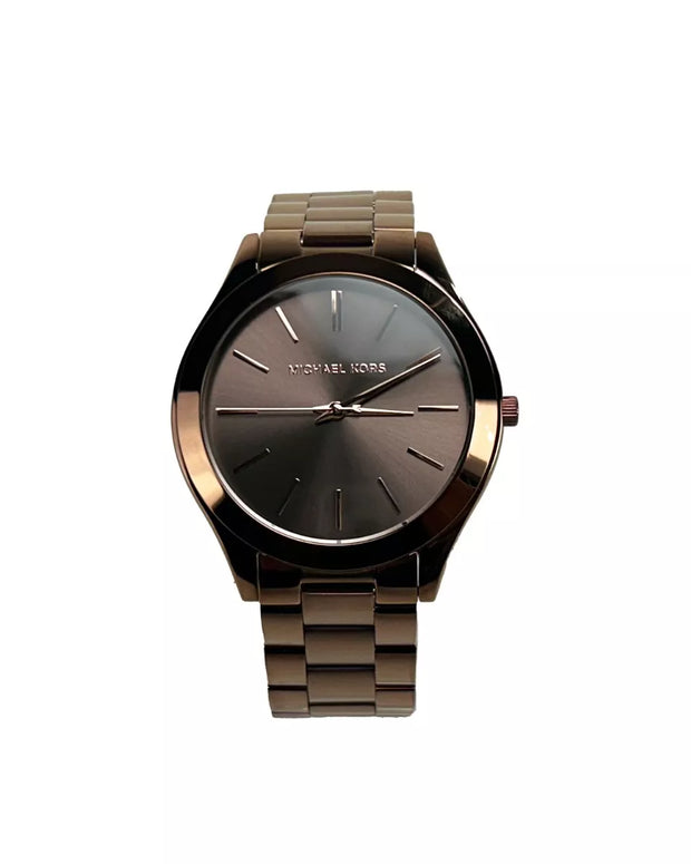 Slim Runway Brown Stainless Steel Watch MK3418 NO BOX