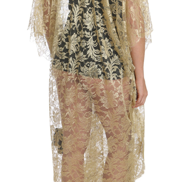 Golden Floral Lace Kaftan Sundress