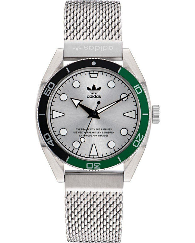 Gray Stainless Steel Dress Watch