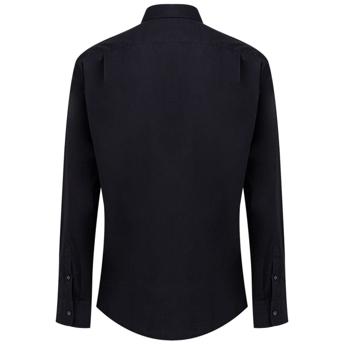 Navy Blue Cotton Dress Shirt