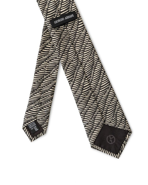 Black And White Silk Ty