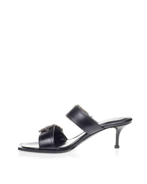 Elevate Your Steps in Timeless Black Leather Sandals