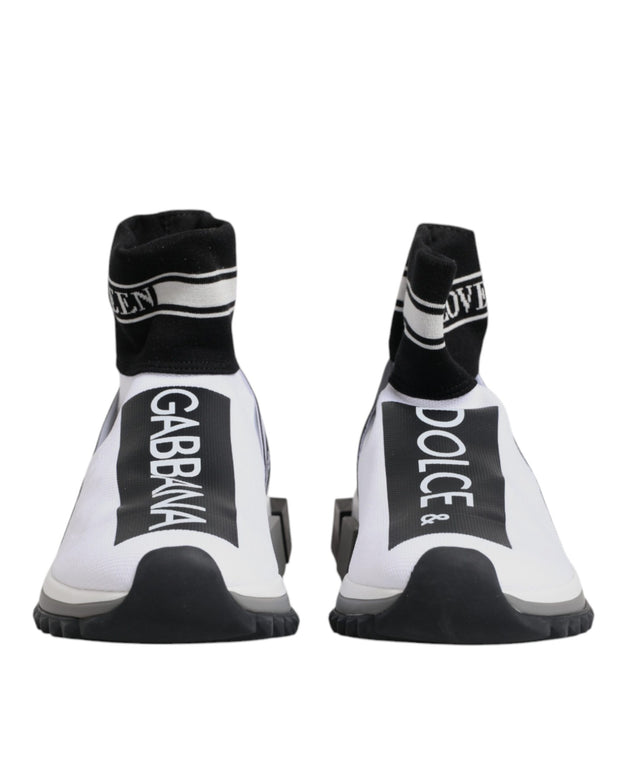 White Black Sorrento Socks Sneakers Shoes