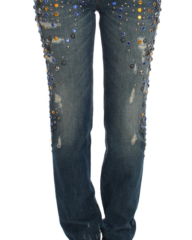 Crystal Embellished GIRLY Slim Fit Jeans