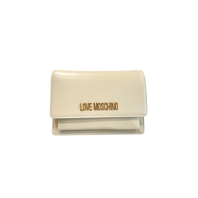 Beige Polyethylene Women Crossbody Bag