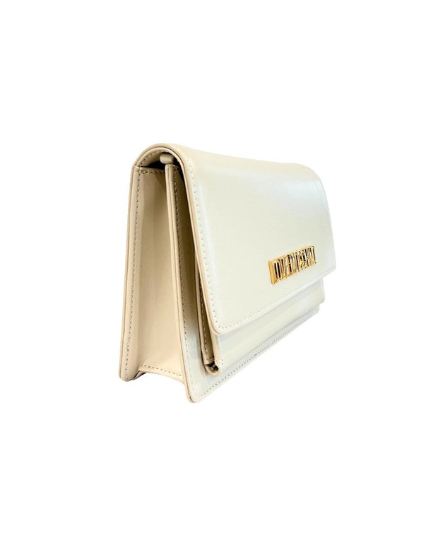 Beige Polyethylene Women Crossbody Bag