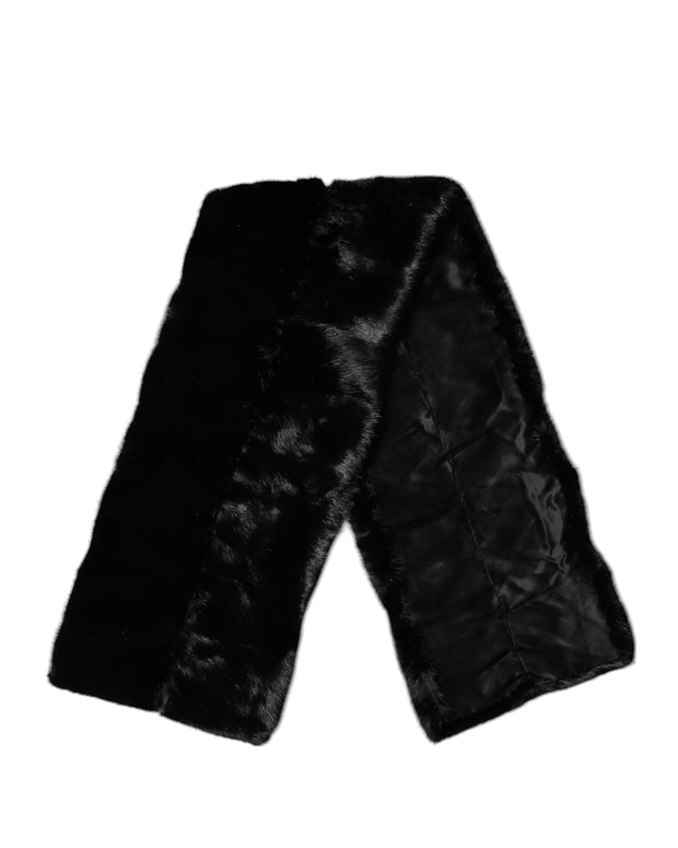 Black Fur Shawl Neck Wrap Cover Collar Scarf