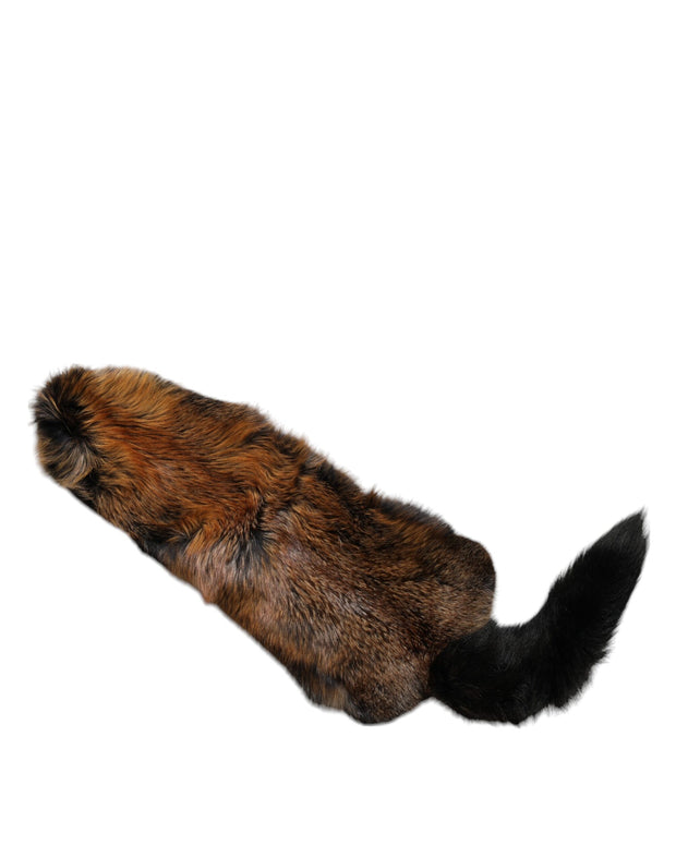 Brown Red Fox Fur Neck Warmer Winter Scarf