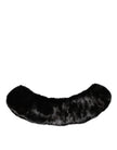 Black Fur Shawl Neck Wrap Cover Collar Scarf