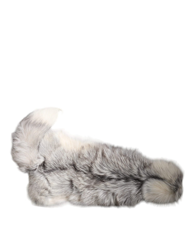 White Fox Fur Neck Wrap Warmer Winter Scarf