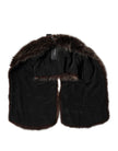 Brown Raccoon Fur Neck Warmer Winter Scarf
