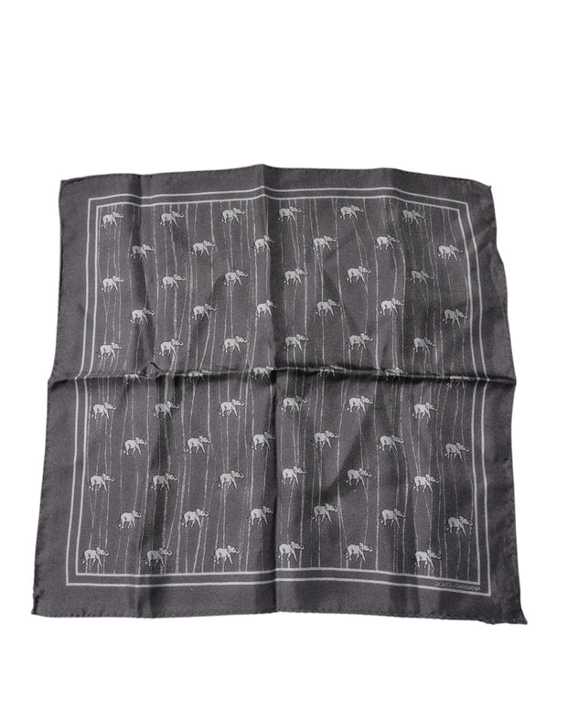 Brown Elephant Fantasy Handkerchief Scarf