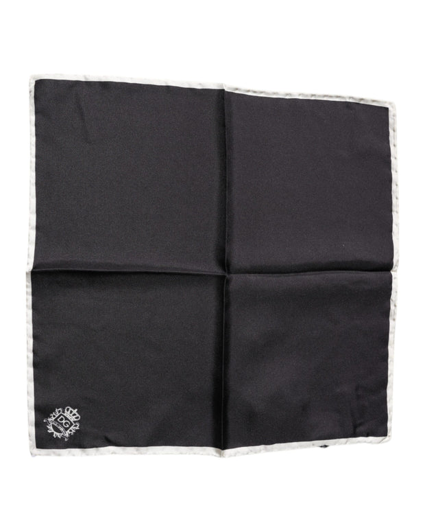 Black Crown Logo Square Handkerchief Scarf