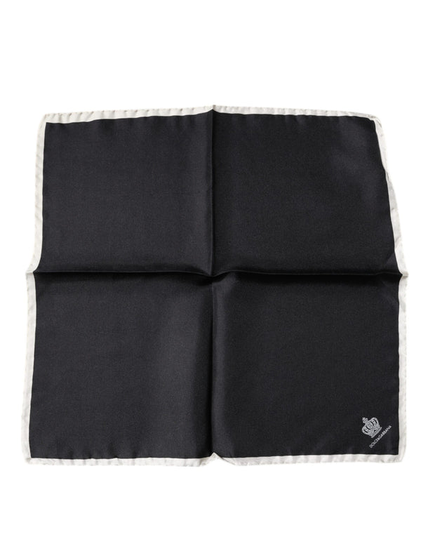 Black Crown Logo Square Handkerchief Scarf