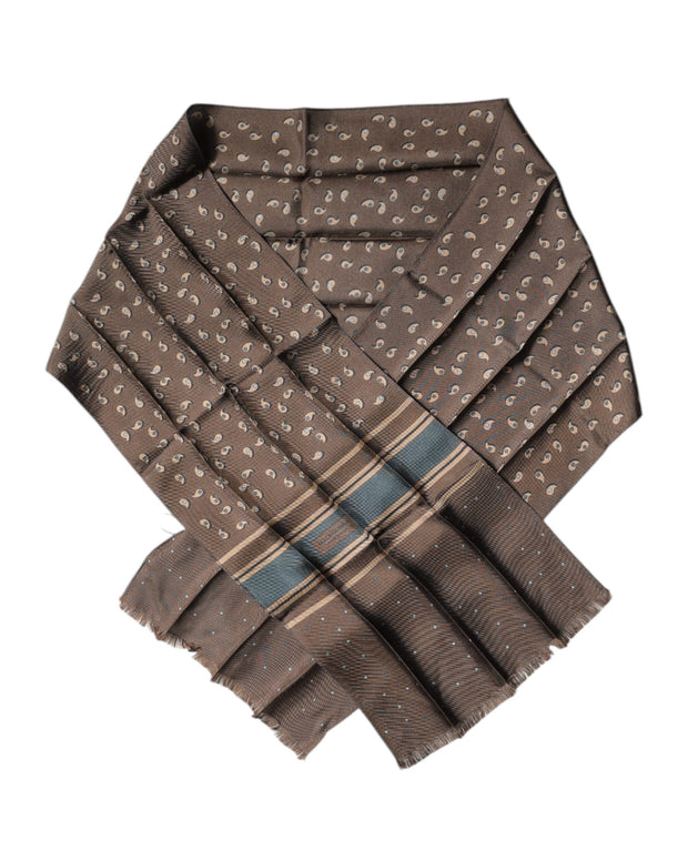 Brown Fantasy Silk Neck Wrap Shawl Scarf
