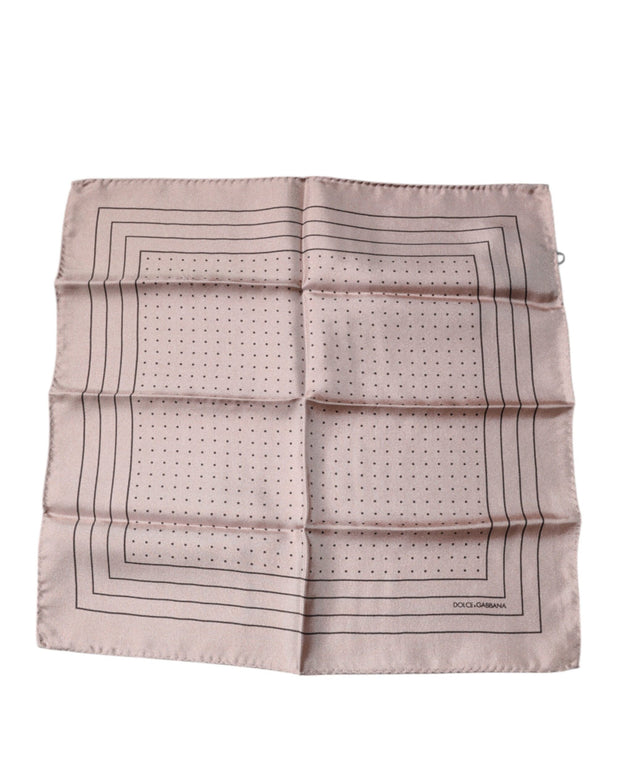 Pink Polka Dots Square Handkerchief Scarf
