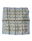 Gray Oranges Silk Square Handkerchief Scarf