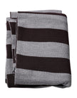 Black Gray Stripes Wool Neck Wrap Scarf
