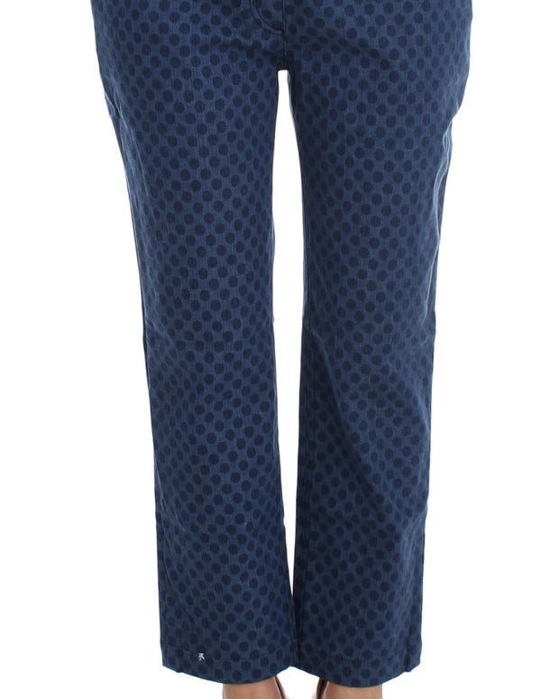 Polka Dotted Stretch Capri Jeans