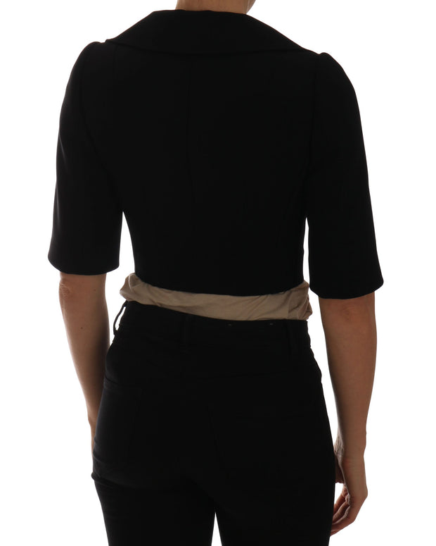 Black Short Croped Jacket Blazer