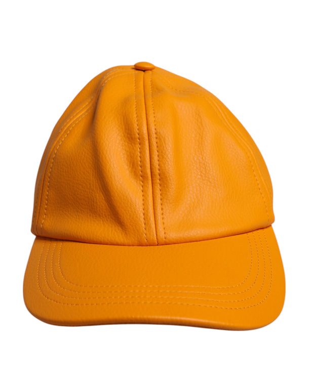 Orange Cotton 6 Panels Baseball Cap