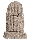 Beige Wool Knitted Ski Mask Balaclava Hat