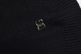 Black Wool Whole Head Wrap Balaclava Hat
