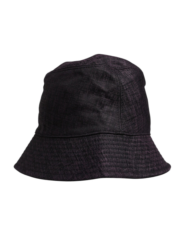 Black Wide Brim Nylon Bucket Hat