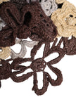 Multicolor Floral Silk Crochet Beanie Hat