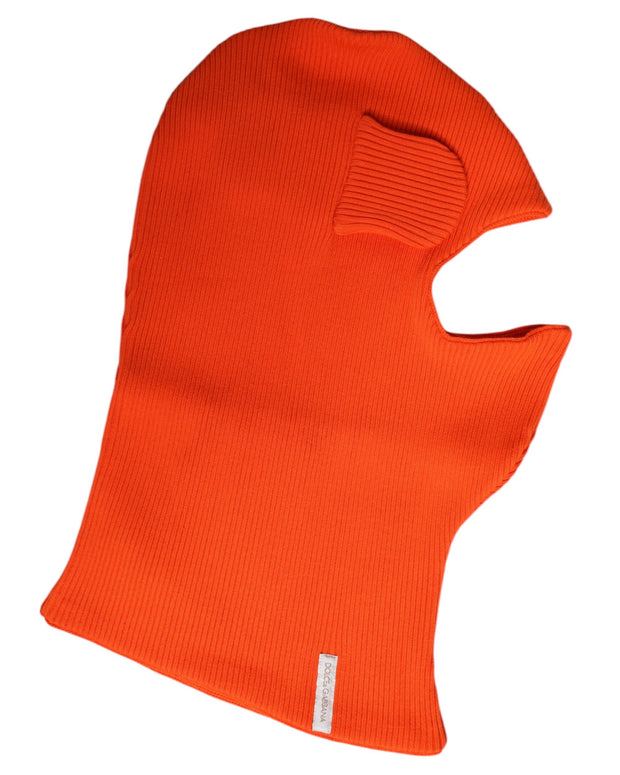 Orange Cotton Whole Head Wrap Balaclava Hat