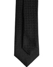 Black Patterned Silk Adjustable Necktie Tie