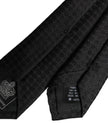 Black Circles Silk Adjustable Necktie Tie