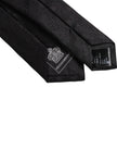Black Circles Silk Adjustable Necktie Tie