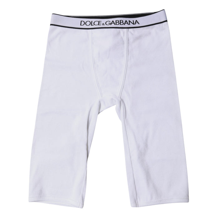 White Logo Cotton Cropped Tights Underwear