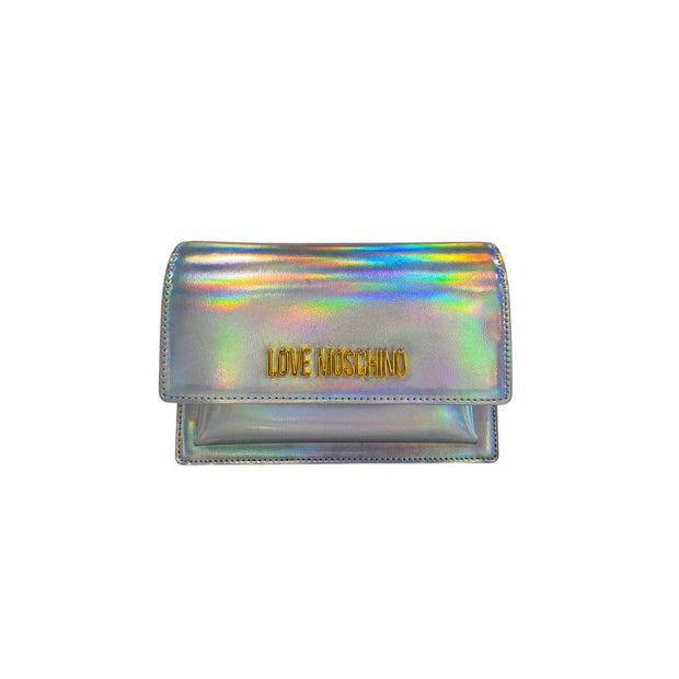 Silver Polyethylene Women Crossbody Bag