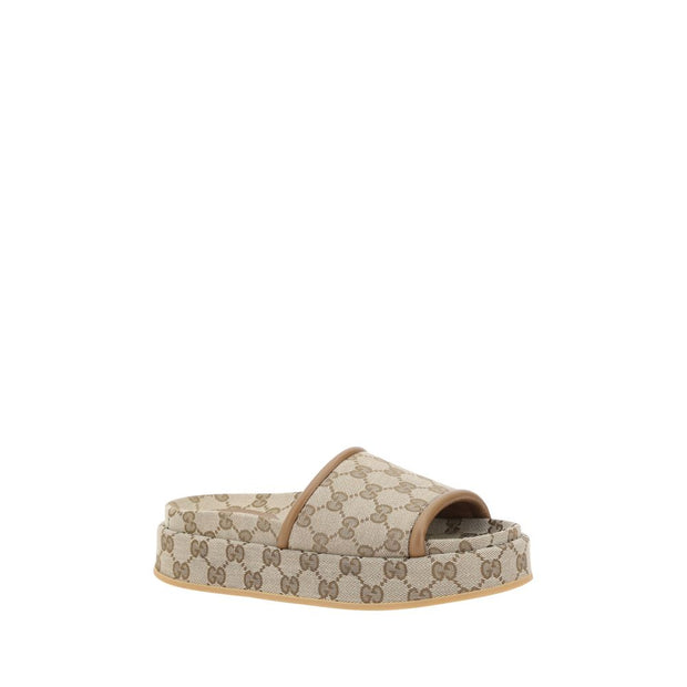 GG pattern platform Sandals