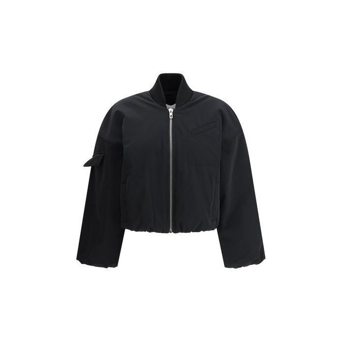 Light Twill Oversized Short Bomber Jacke