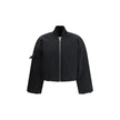 Light Twill Oversized Short Bomber Jacke