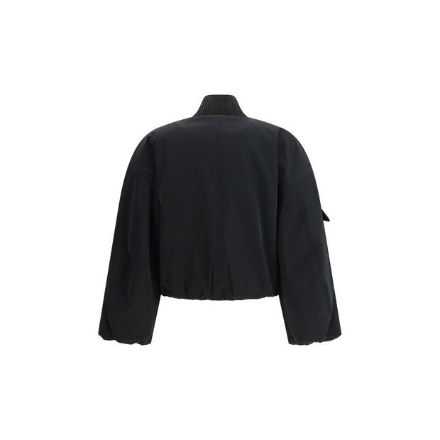 Light Twill Oversized Short Bomber Jacke