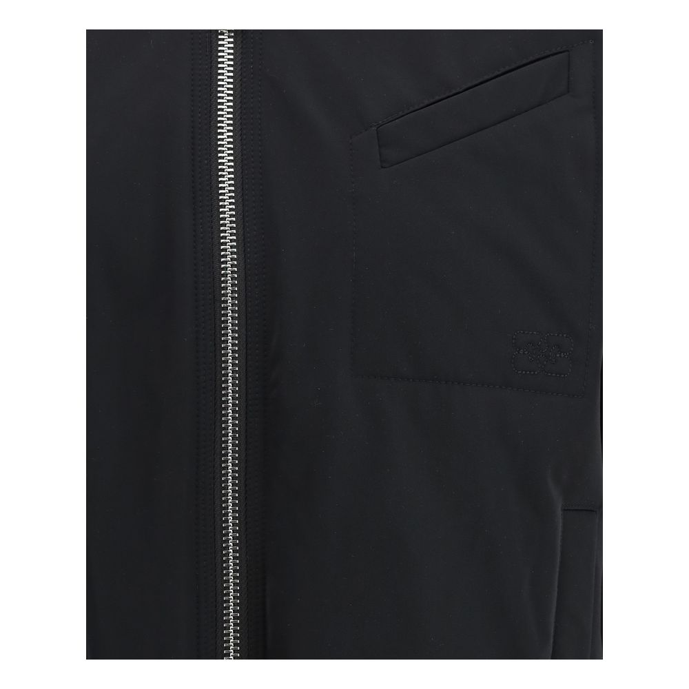Light Twill Oversized Short Bomber Jacke