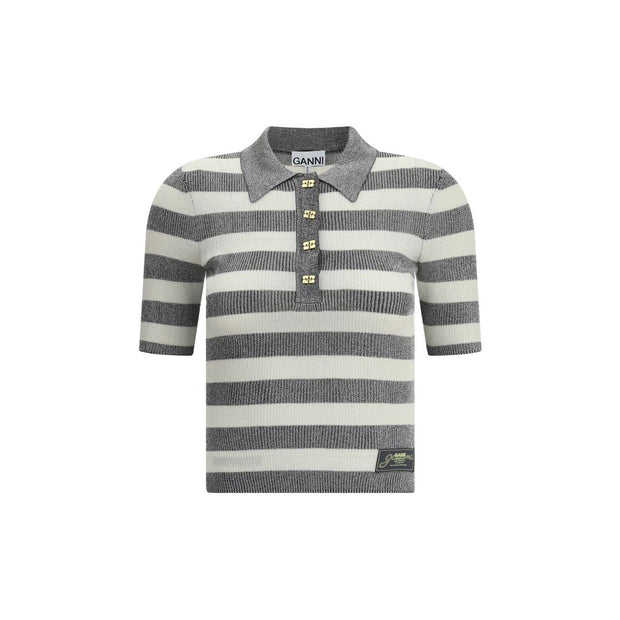 Knit polo shirt