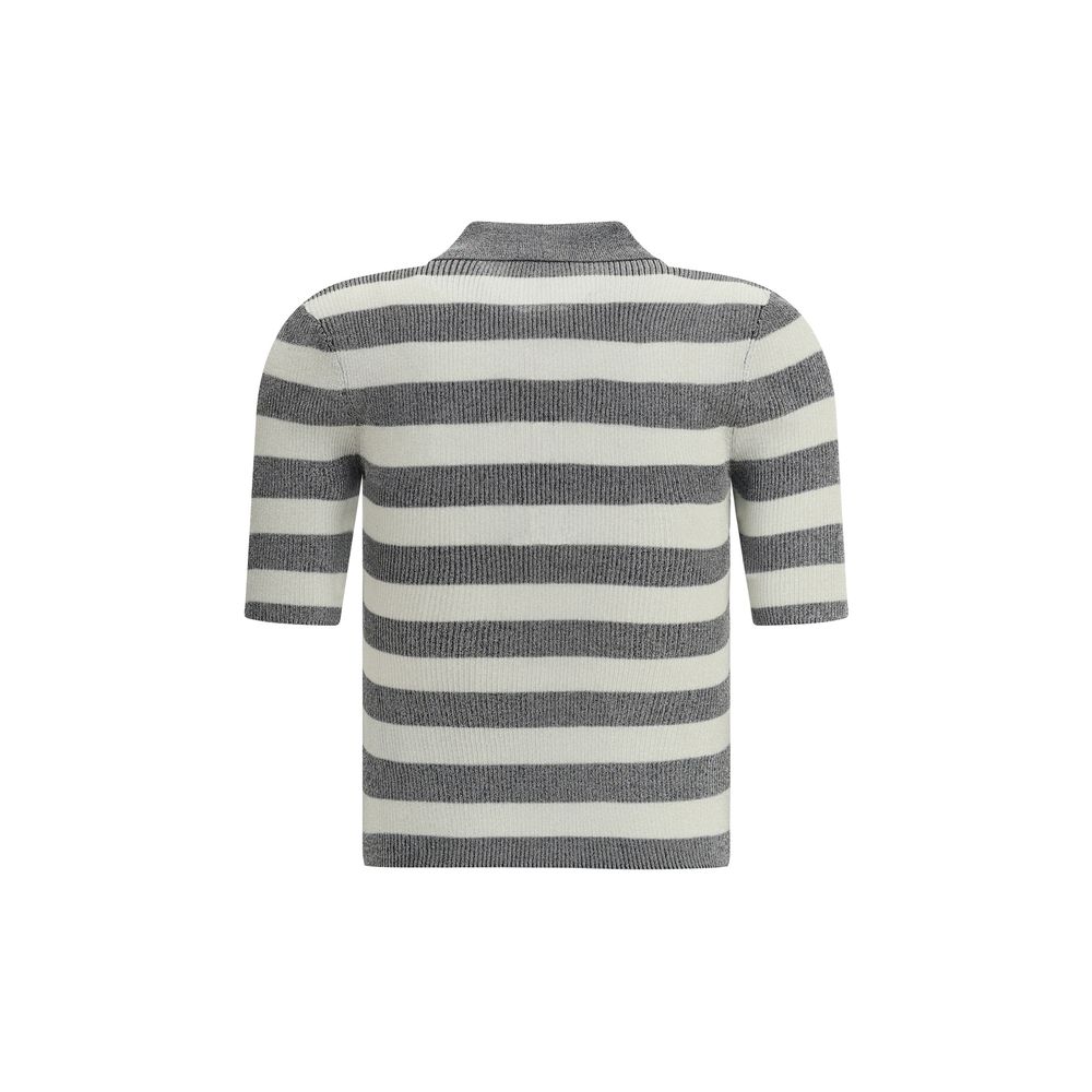 Knit polo shirt