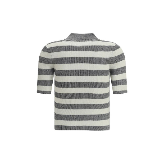 Knit polo shirt