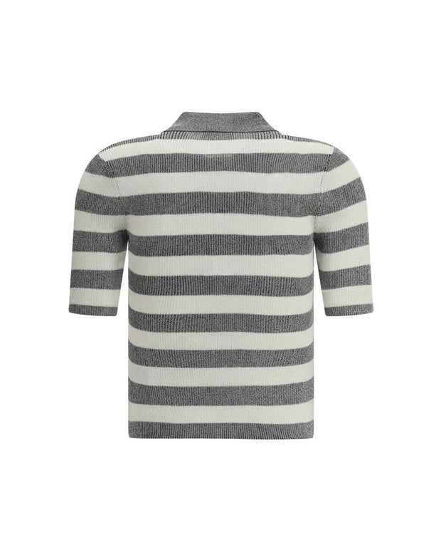 Knit polo shirt